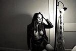 Elizabeth Gillies Bra and Boots Photoshoot